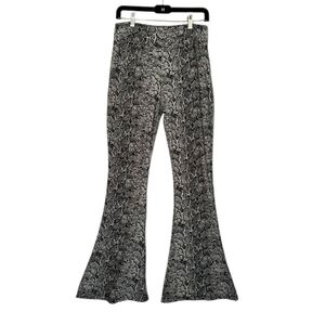 Leggings Depot Snake Print Flare Boho Hippie Trendy Leggings Size Large